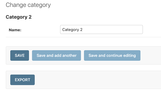 export from change form